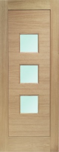 External Oak M&T Double Glazed Turin Door with Obscure Glass